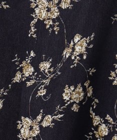 Feroux 【洗える】フラワープリント クラシカル ワンピース