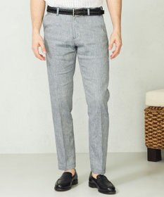 JOSEPH ABBOUD 【ウエストも伸びる/ストレッチ】 リヨセルリネンムーブパンツ