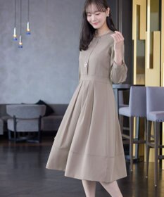 Tiaclasse 【セレモニー・新色追加】キーネックフレアワンピース