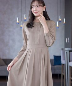 Tiaclasse 【セレモニー・新色追加】キーネックフレアワンピース