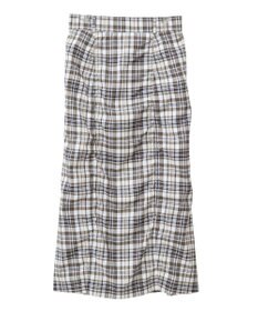 Green Parks チェック柄シャーリングＩラインスカート