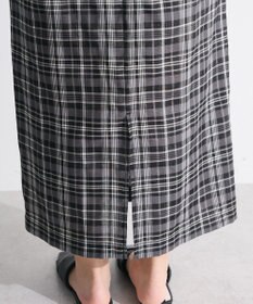 Green Parks チェック柄シャーリングＩラインスカート