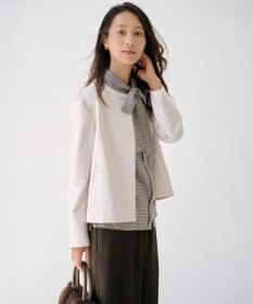 J.PRESS LADIES S 【WEB限定カラーあり】ツムギートflannel ノーカラー ジャケット