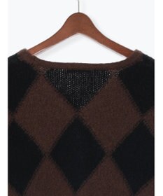 Te chichi アーガイルジャガードVネックカーディガン