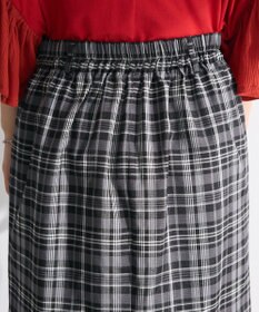 Green Parks チェック柄シャーリングＩラインスカート