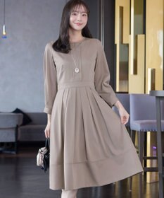 Tiaclasse 【セレモニー・新色追加】キーネックフレアワンピース