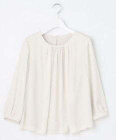 23区 S 【洗える】シルキーデシン ギャザー カットソー