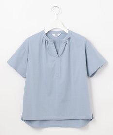 J.PRESS LADIES 【洗える・接触冷感】プレーティングジャージー バンドカラー カットソー