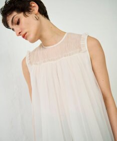 GRACE CONTINENTAL チュールノースリーブ トップ