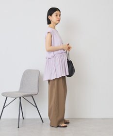 AMERICAN HOLIC 汗染み防止・異素材ペプラムプルオーバー
