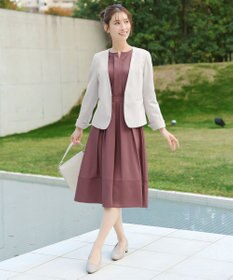 Tiaclasse 【セレモニー・新色追加】キーネックフレアワンピース