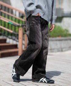 WEGO イージー3Dバレルレッグコーデュロイパンツ