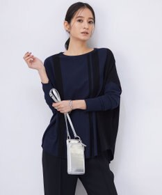 ICB 【洗える】 ヴィスコースワイド 配色デザインプルオーバー