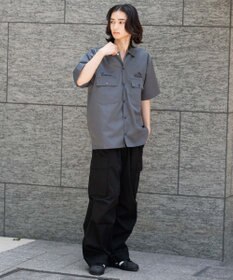 WEGO 【ユニセックス着用ITEM】刺繍ロゴツイルワークシャツ