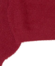 earth music&ecology ロングシャギースリットネックニットプルオーバー