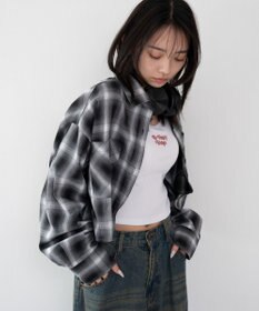 WEGO ショートチェックシャツ