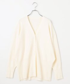 #Newans 【洗える】ファインボタンＶネックカーディガン