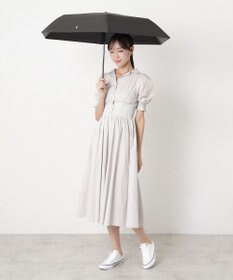 MOONBAT 【遮熱・遮光】POLO RALPH LAUREN(ポロ ラルフローレン)無地 PP刺繍 晴雨兼用 雨傘 折りたたみ傘 簡単開閉