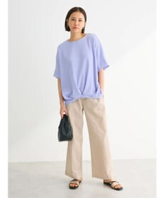 Green Parks 綿麻混イージーワイドパンツ