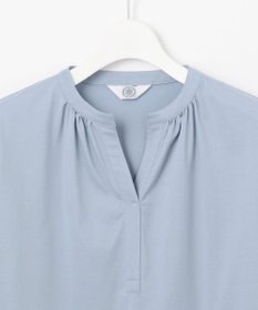 J.PRESS LADIES 【洗える・接触冷感】プレーティングジャージー バンドカラー カットソー