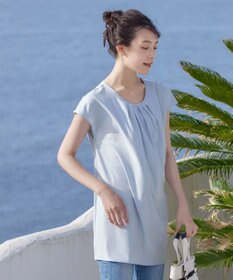 Tiaclasse 【洗える】フレアフレンチチュニックブラウス