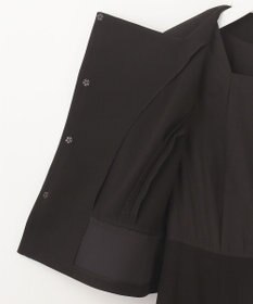 自由区 FORMAL 【前開きワンピース】ドビーボーダーリボン ジャケット+ワンピース