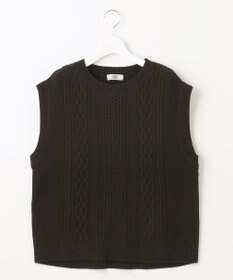 J.PRESS LADIES 【洗える】アラン ニットベスト