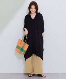 Green Parks ハシゴレースレーヨンクレープチュニック