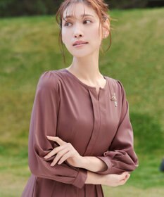 Tiaclasse 【セレモニー・新色追加】キーネックフレアワンピース