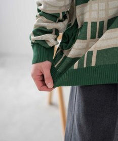 WEGO 【ユニセックス着用ITEM】オーバーフィットドライタッチパターンカーディガン