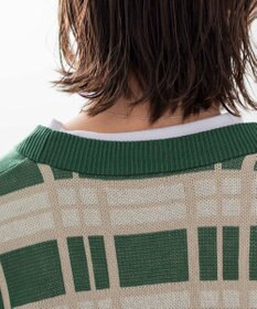 WEGO 【ユニセックス着用ITEM】オーバーフィットドライタッチパターンカーディガン