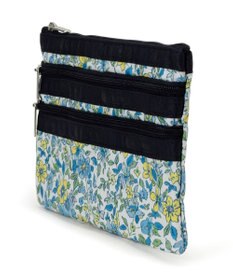 LeSportsac 3ZIP COSMETIC/タペストリーフラワーブルー