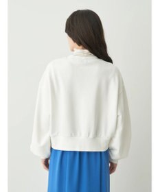 earth music&ecology クルーネック袖シャーリングスウェット