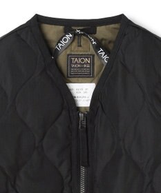 UNFILO 【120-150cm】TAION ミリタリーZIP Vネック ダウンジャケット(UNISEX)