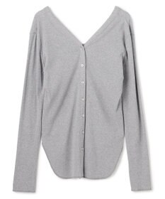 uncrave ヴィンテージリブ 2WAYトップス グレー