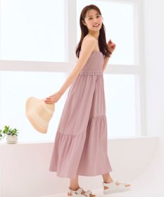 Feroux シャーリングデザイン 3WAYキャミドレス