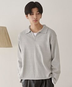 WEGO スキッパーニットポロ