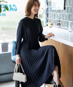 ANY SIS L 【洗える】ノーブルプリーツ ワンピース