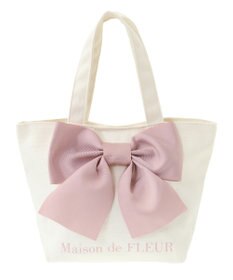 Maison de FLEUR EC限定 リボンキャンバストートバッグ