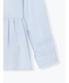 Te chichi パール釦スタンドフリルペプラムブラウス