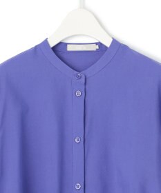 ICB 【洗える】コットンモダールローン バンドカラーシャツ