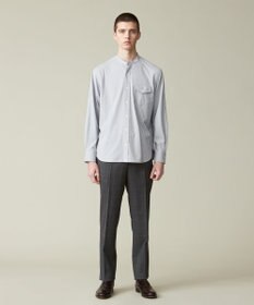 J.PRESS MEN ピンチェックジャージ バンドカラーシャツ