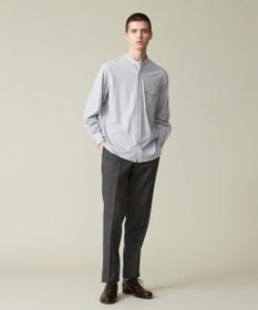 J.PRESS MEN ピンチェックジャージ バンドカラーシャツ