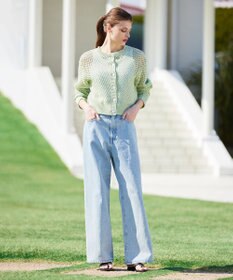 BEIGE， CACTUS / メッシュカーディガン