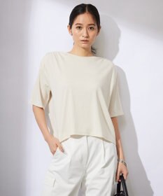 ICB 【接触冷感・UVケア・洗える】 ハイツイストスムース デザインカットソー