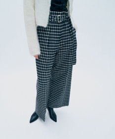 uncrave モールチェック ワイドパンツ