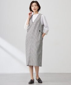 J.PRESS LADIES 【洗える】Calameraリングメッシュ ジャンパースカート