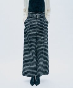 uncrave モールチェック ワイドパンツ