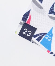 23区GOLF 【MEN】【吸水速乾・UVケア】マルチヨットプリント 半袖ポロシャツ