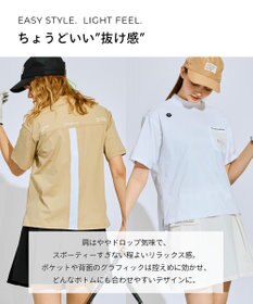PW CIRCULUS 【吸水速乾 / UV遮蔽率99% UVカット / ストレッチ】【WOMEN】メッシュポケットモックネックT ゴルフウェア レディース